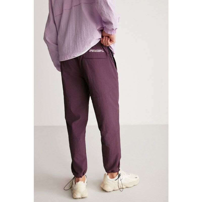 GRIMELANGE Terry Parachute Comfort Burgundy Single Trousers