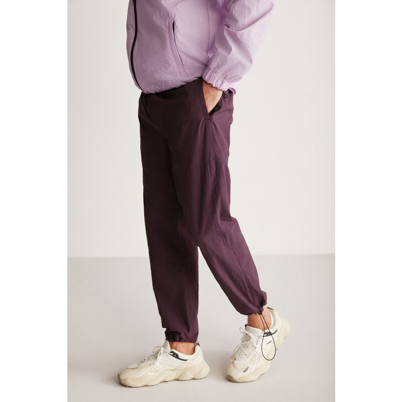 GRIMELANGE Terry Parachute Comfort Burgundy Single Trousers