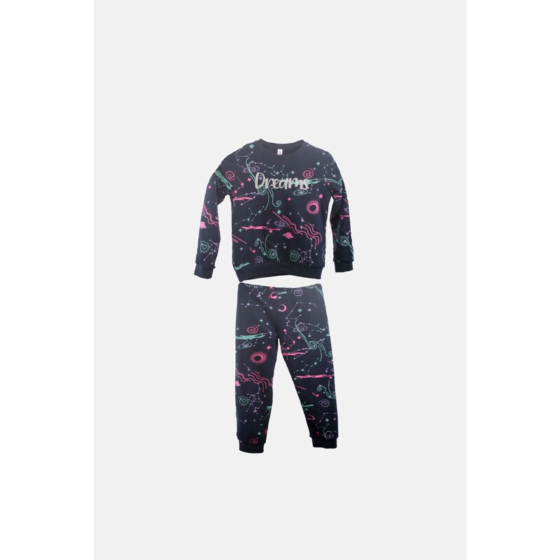 JOYCE Dívčí bavlněné pyžamo GALAXY SET/Modrá