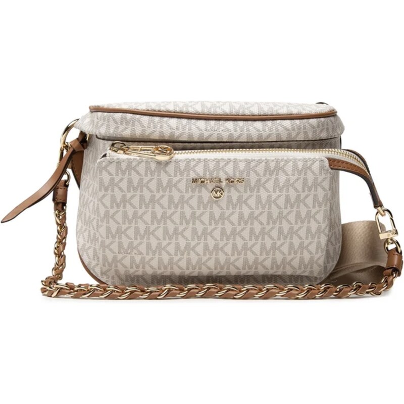 Michael Kors kabelka ledvinka Slater logo vanilla