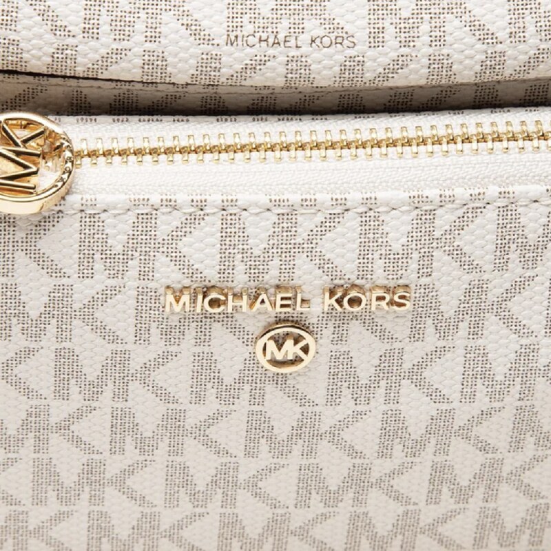 Michael Kors kabelka ledvinka Slater logo vanilla