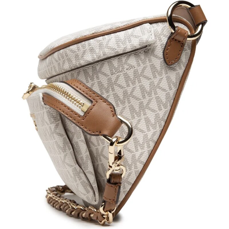 Michael Kors kabelka ledvinka Slater logo vanilla