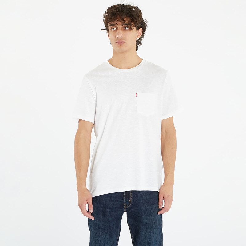 Pánské tričko Levi's  Ss Classic Pocket Tee White