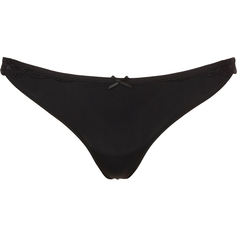 Topshop Microfibre Lace Back Thong