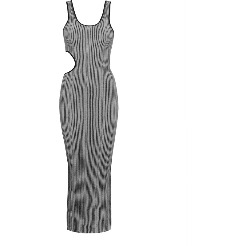 Sável Šaty MIELLE MIDI DRESS šedá / černá 94677705