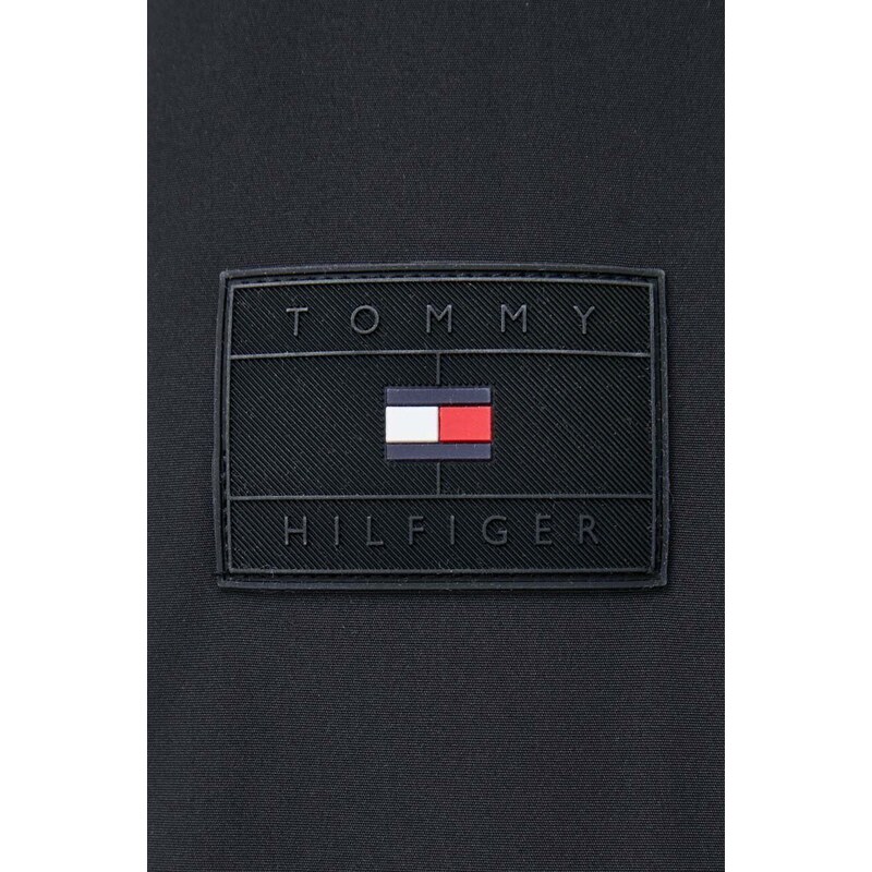 Bunda Tommy Hilfiger pánská, černá barva, zimní