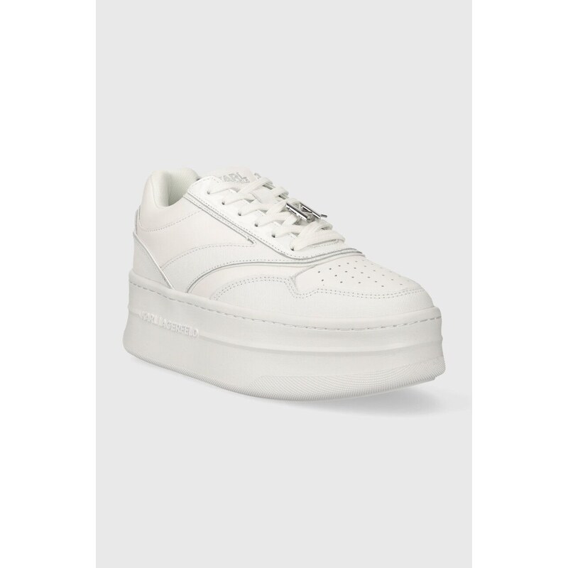 Kožené sneakers boty Karl Lagerfeld KOBO III KC bílá barva, KL65020