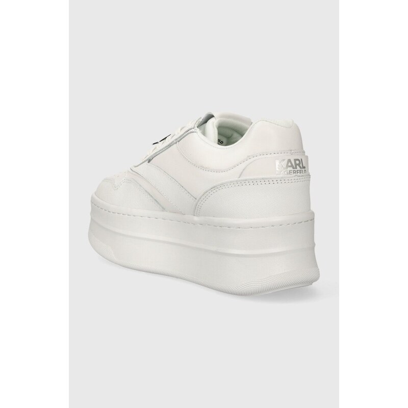 Kožené sneakers boty Karl Lagerfeld KOBO III KC bílá barva, KL65020