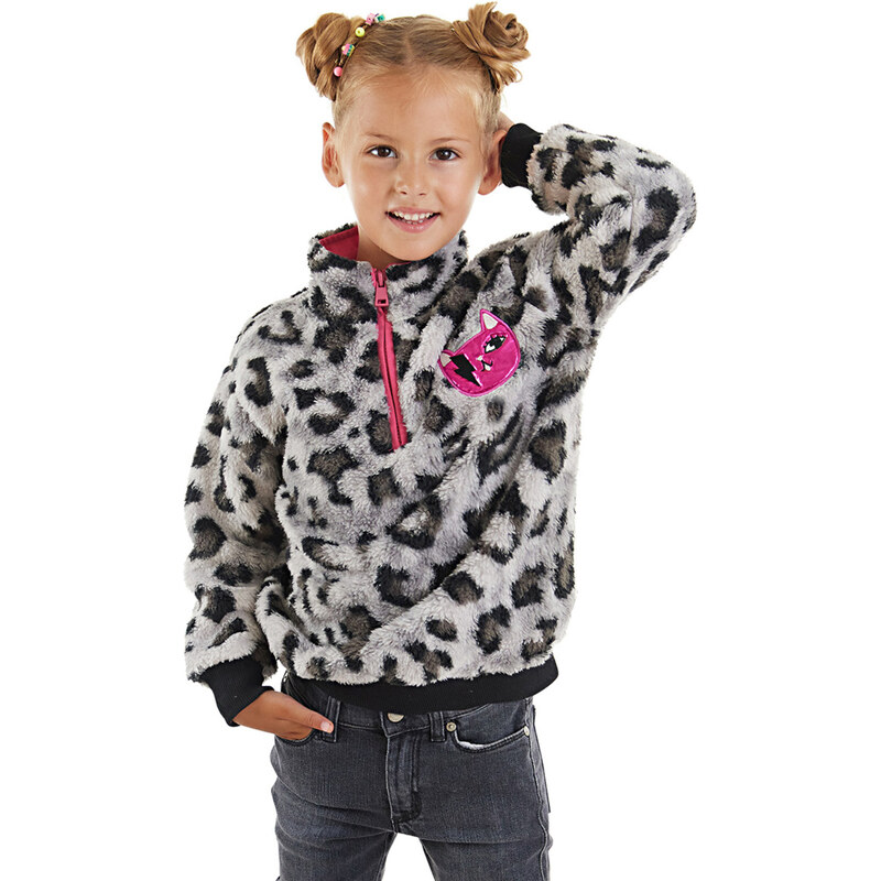 mshb&g Leopard Girl's Plush Sweatshirt