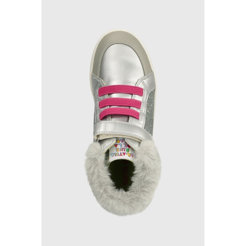 Dětské sneakers boty Agatha Ruiz de la Prada stříbrná barva