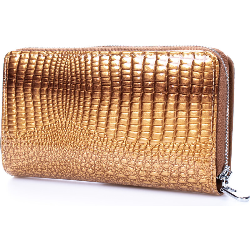Jennifer Jones Dámská kožená peněženka zlatá 5280-2