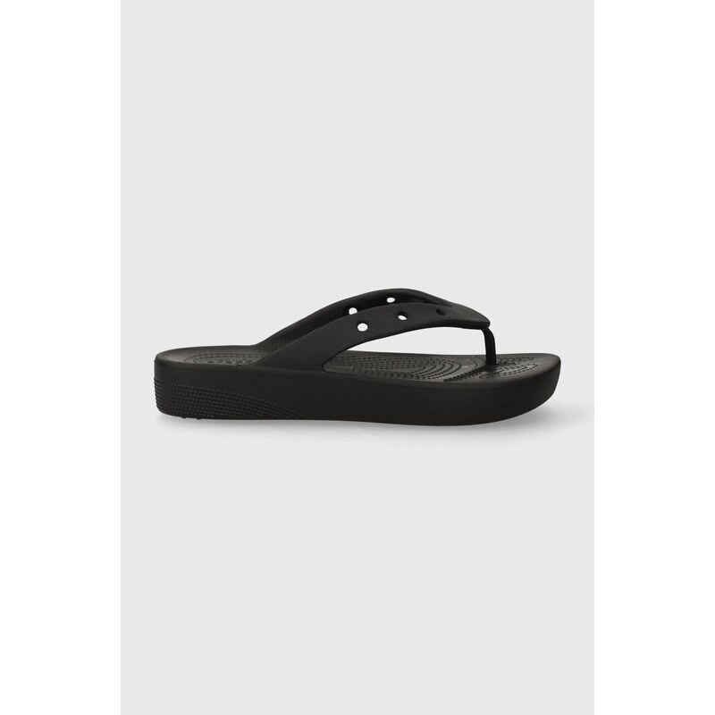 Žabky Crocs Classic Platform Flip dámské, černá barva, na platformě, 208727