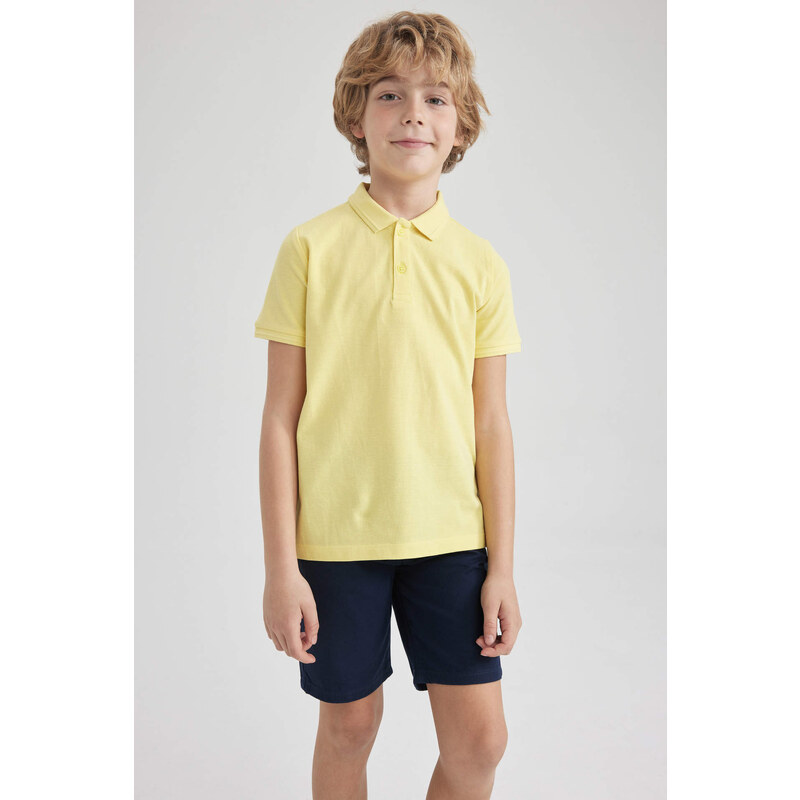 DEFACTO Boy Regular Fit Polo Neck Pique Short Sleeved Polo T-Shirt