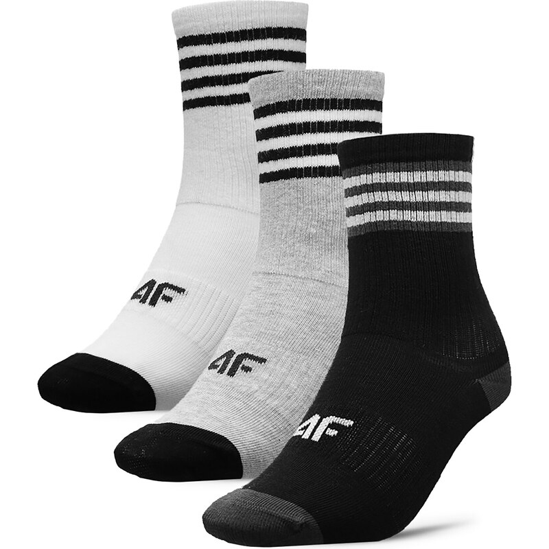 Sada 3 párů dětských vysokých ponožek 4F