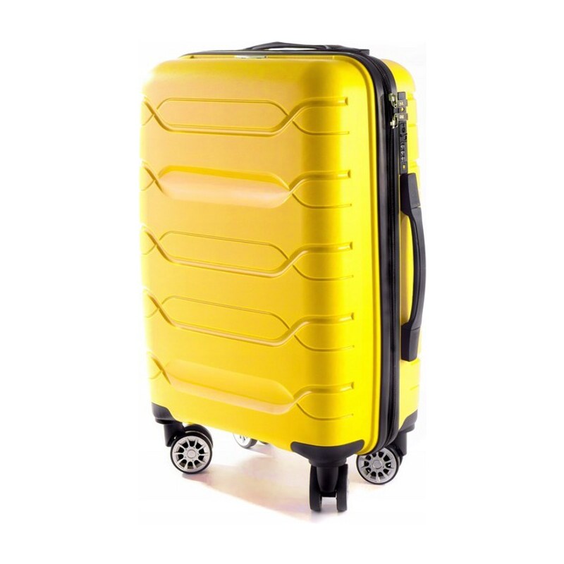 Rogal Žlutá sada prémiových plastových kufrů "Wallstreet" - vel. M, L, XL
