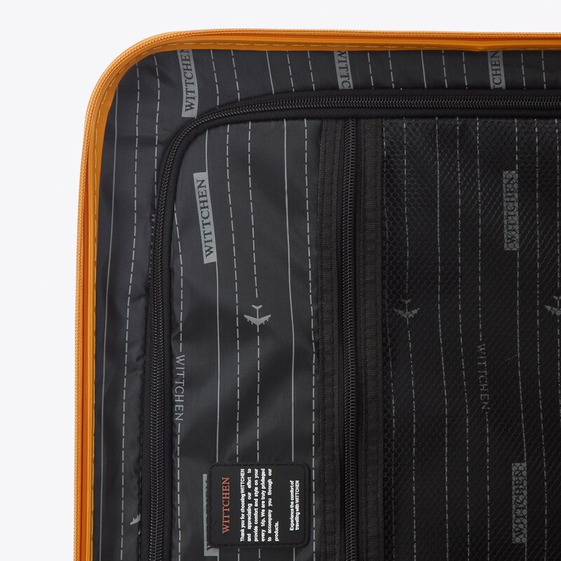 Střední kufr z ABS s geometrickým ražením Wittchen, oranžová, ABS