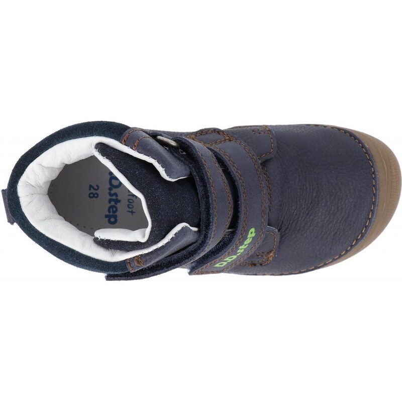 Chlapecká barefoot kotníková kožená obuv D.D.step A063-363
