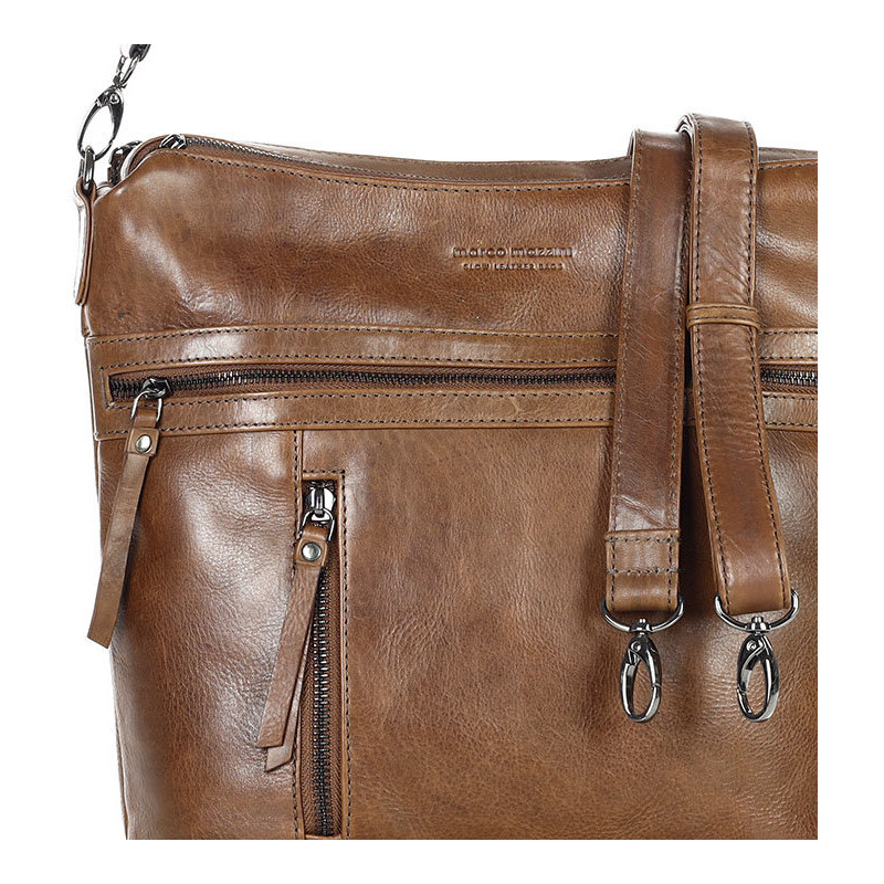 MARCO MAZZINI HNĚDÁ CROSSBODY KABELKA SE ZIPY