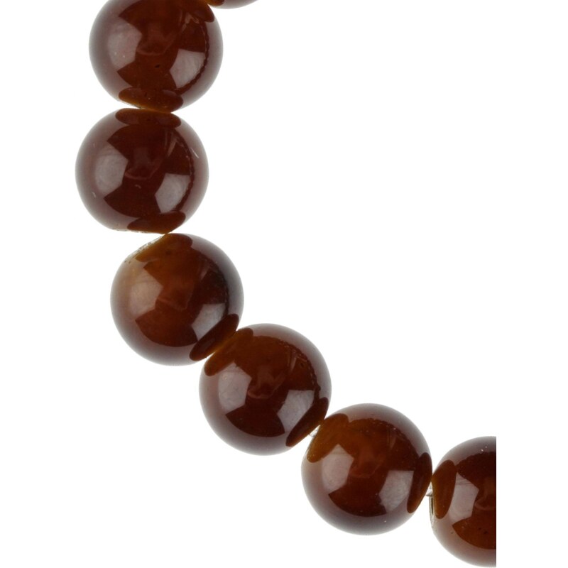 Yups Bead bracelet on elastic band brown