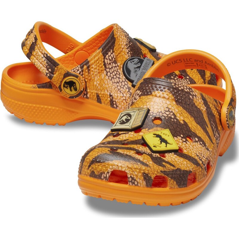 Crocs Jurassic World Classic Clog Kid's Orange Zing