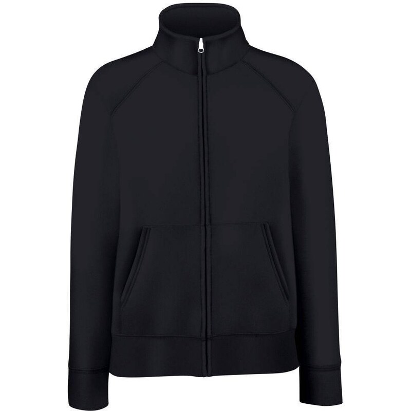 Black womens sweatshirt with stand-up collar Fruit of the Loom