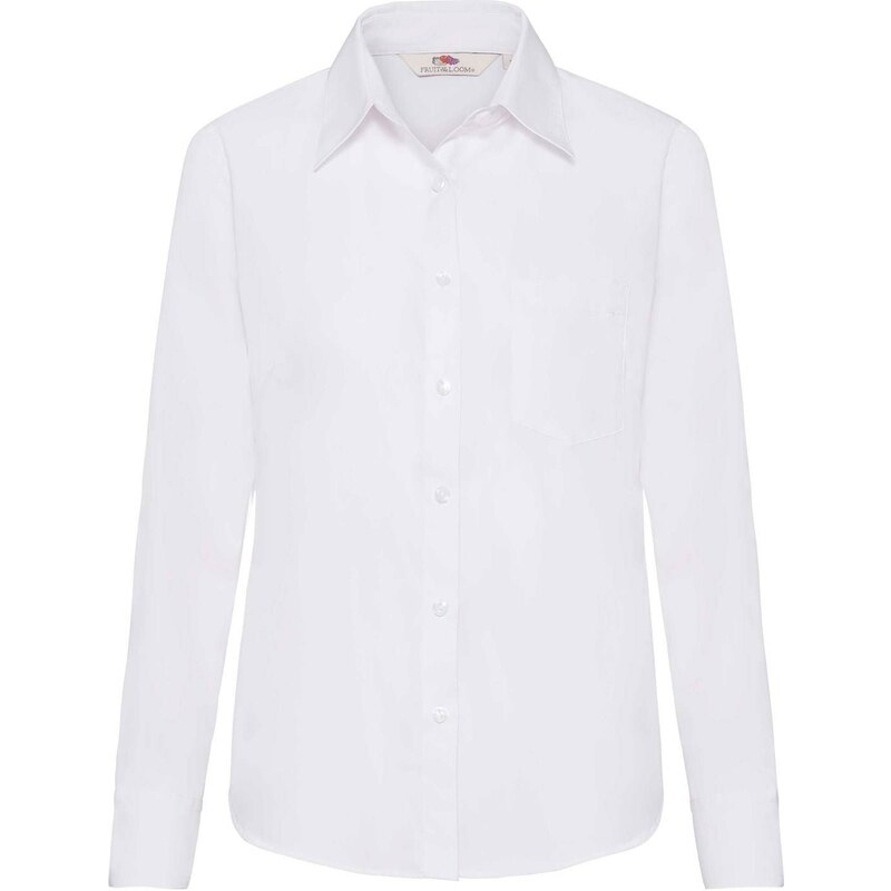 White women's classic poplin shirt Fruit Of The Loom