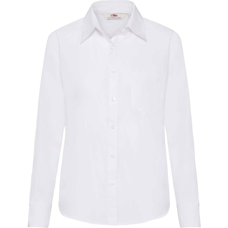 White women's classic poplin shirt Fruit Of The Loom