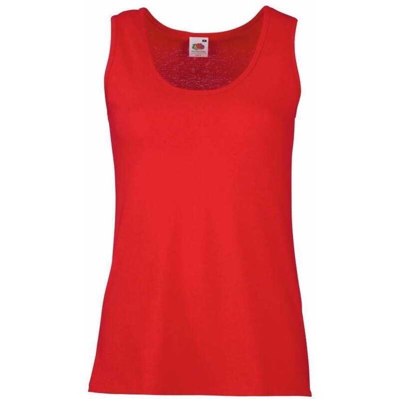 Valueweight Vest Fruit of the Loom Women's Red T-shirt