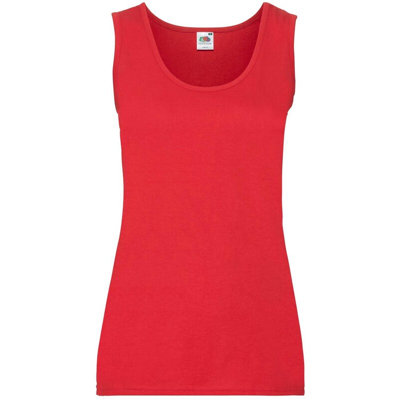 Valueweight Vest Fruit of the Loom Women's Red T-shirt