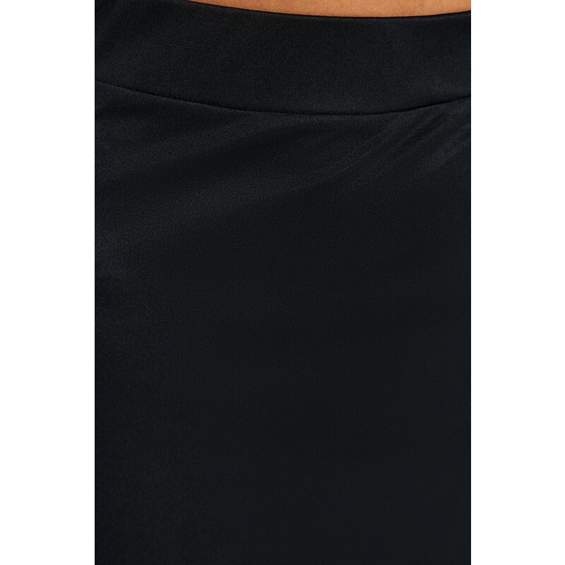 Trendyol Black Maxi High Waist Flexible Knitted Skirt