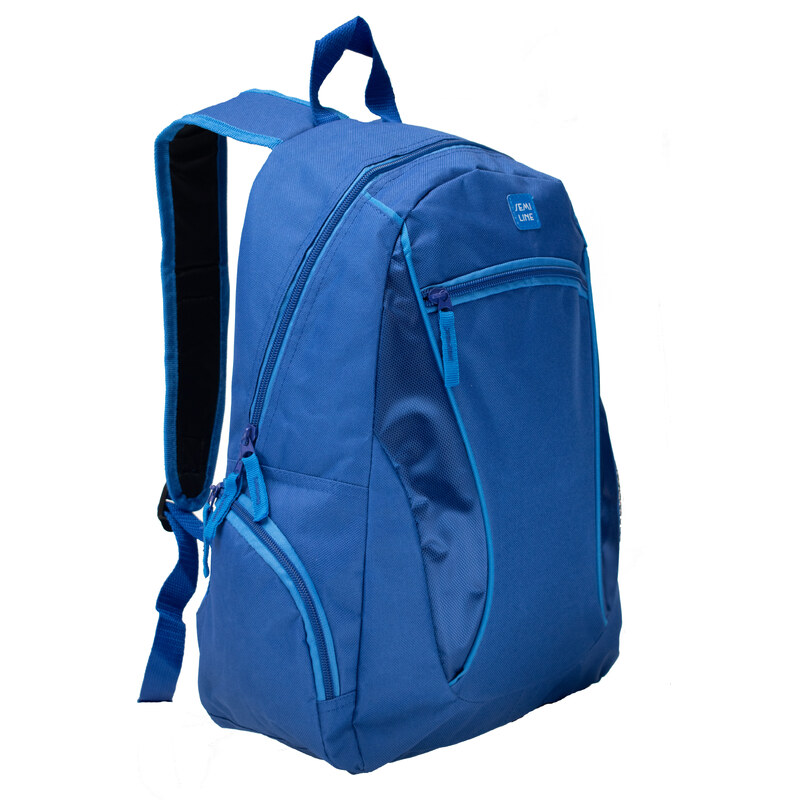 Semiline Unisex's Backpack J4917-2 Navy Blue/Blue