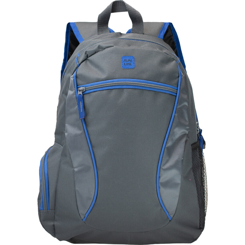 Semiline Unisex's Backpack J4917-3 Grey/Navy Blue