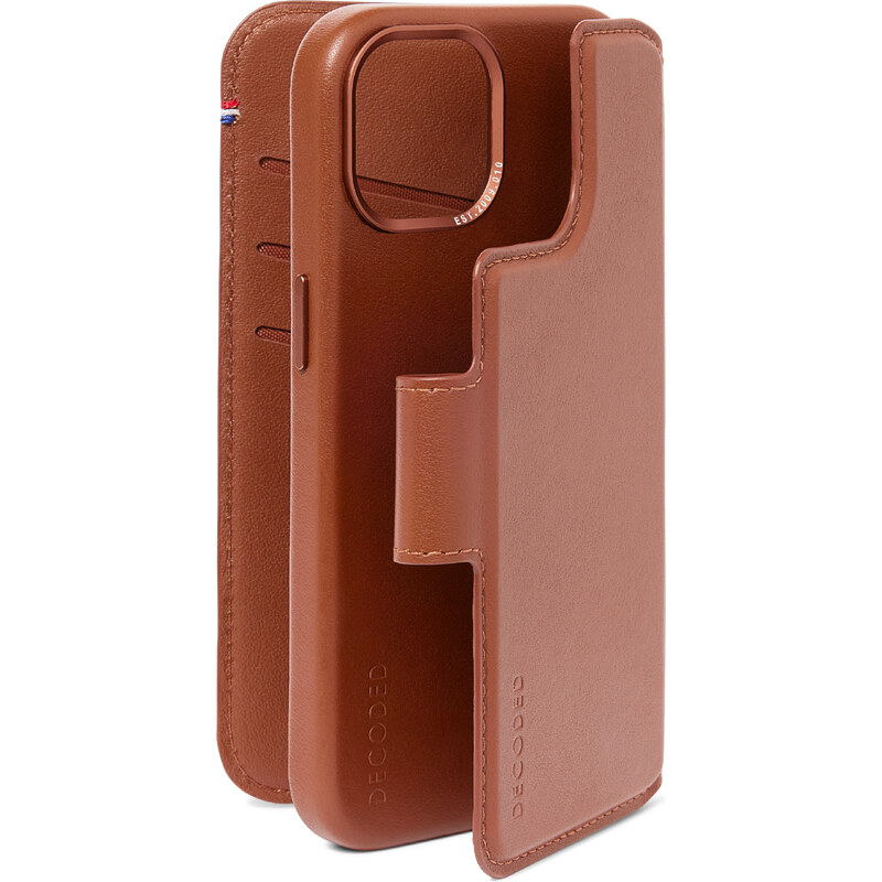 Ochranné pouzdro na iPhone 15 PLUS - Decoded, Detachable Wallet Tan