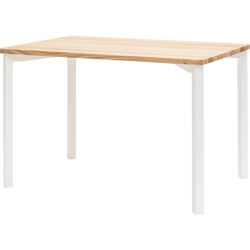 Dřevěný jídelní stůl RAGABA TRIVENTI II. 120 x 80 cm s bílou podnoží