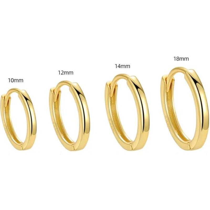 Olivie Stříbrné 14mm KROUŽKY GOLD 7795 85796647