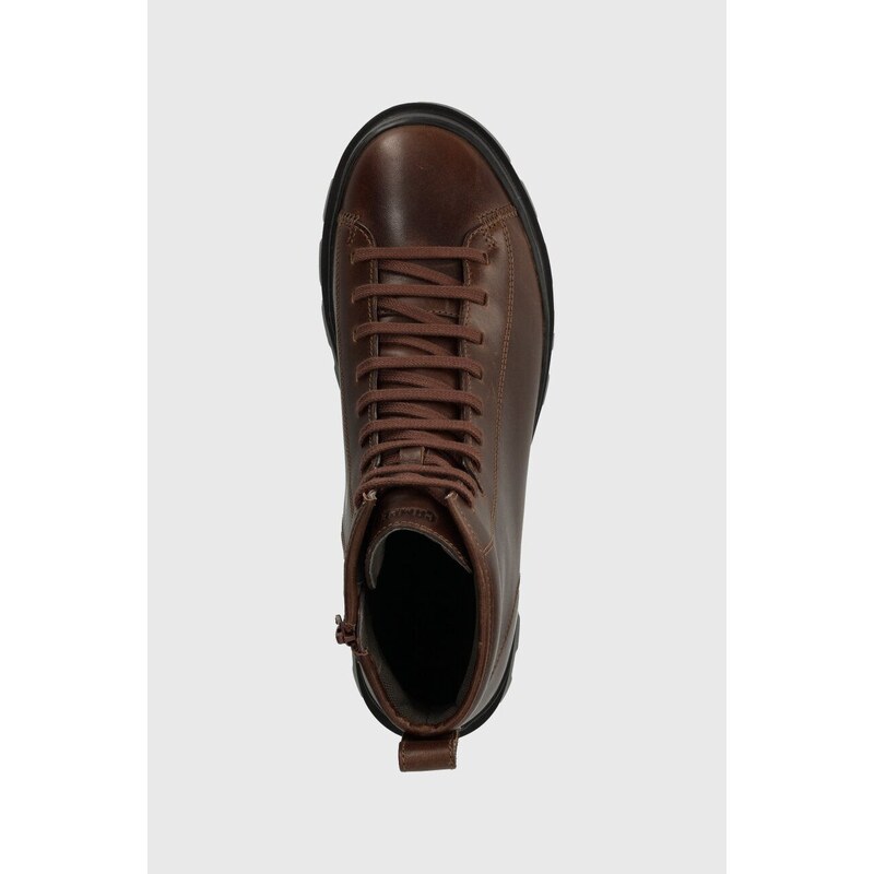 Kožené boty Camper Brutus pánské, hnědá barva, K300245.026