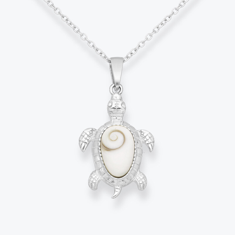 Estemia Stříbrný řetízek Želva s mušlí shiva - Ag925/1000 85789294