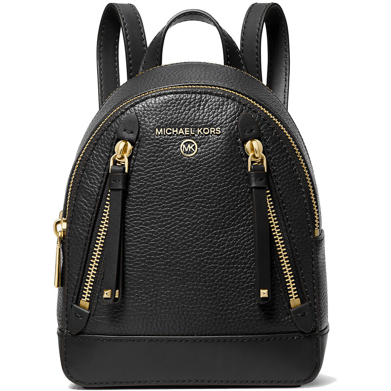 Michael Kors Brooklyn Extra-Small Pebbled Leather Backpack Black