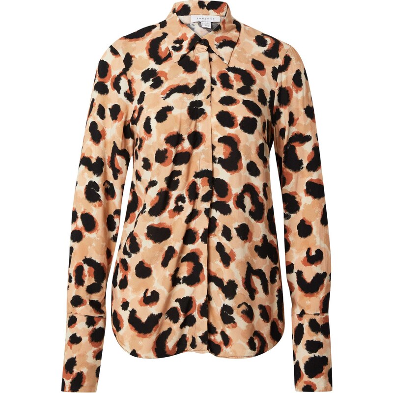TOPSHOP Halenka hnědá / cappuccino / černá