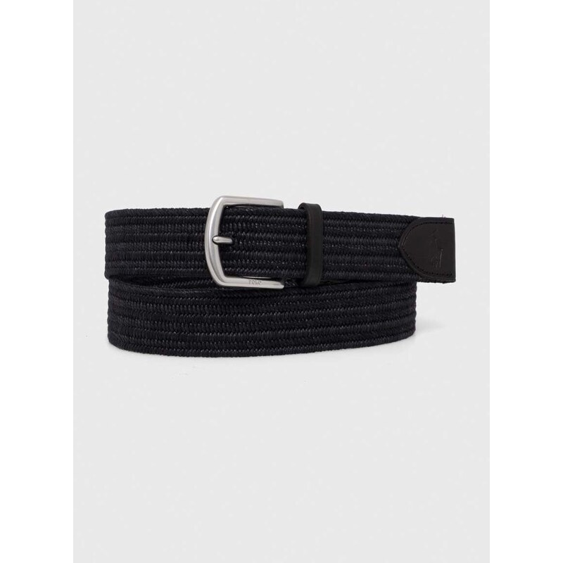 Pásek Polo Ralph Lauren pánský, černá barva
