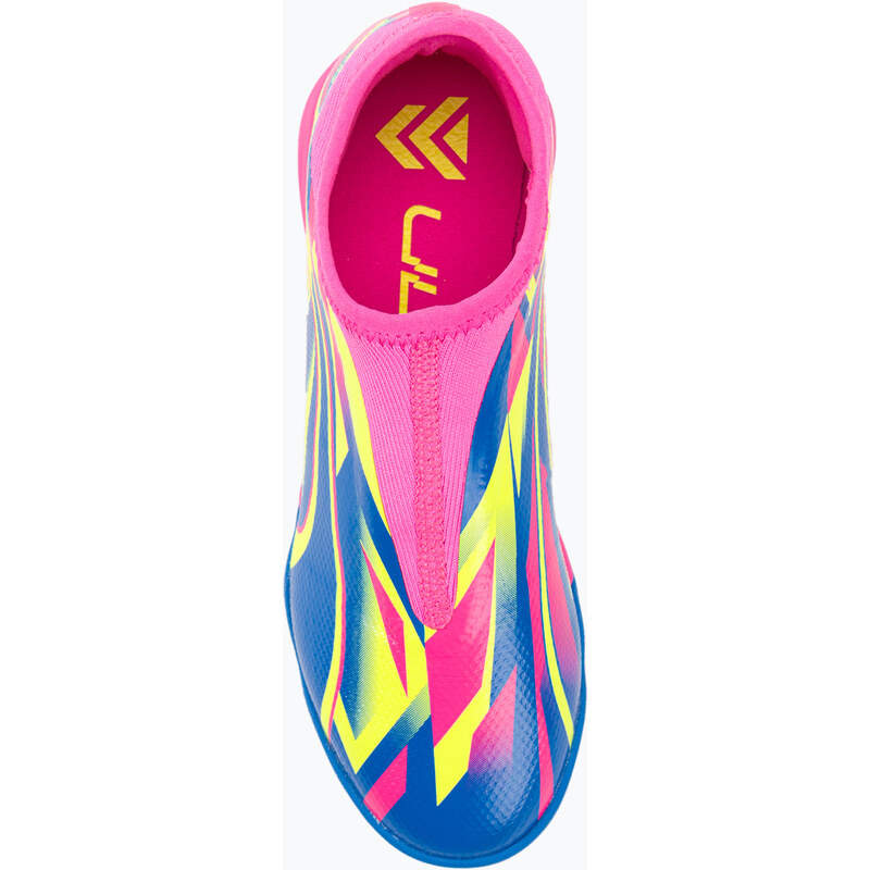 Dětské kopačky PUMA Ultra Match LL Energy IT+Mid Jr luminous pink/ultra blue/yellow alert