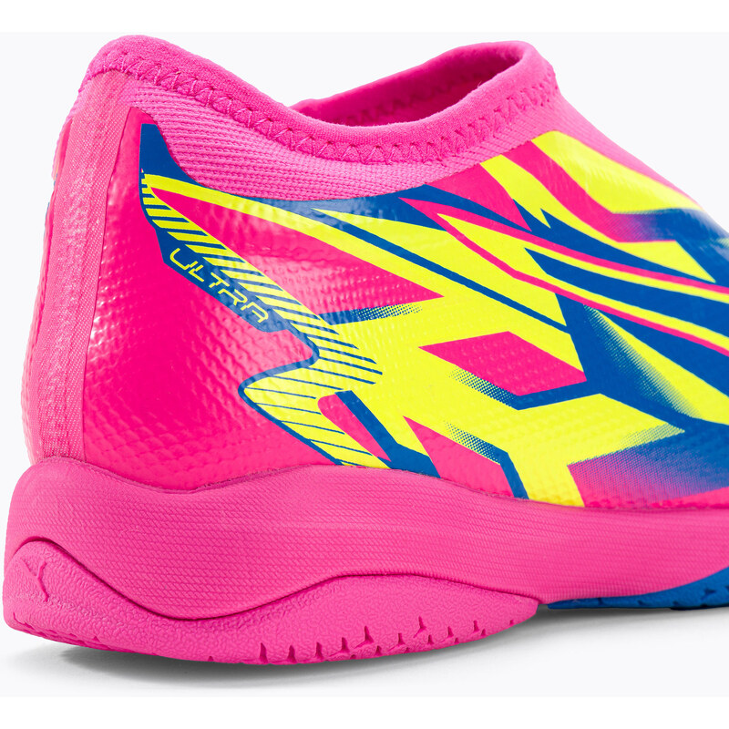 Dětské kopačky PUMA Ultra Match LL Energy IT+Mid Jr luminous pink/ultra blue/yellow alert