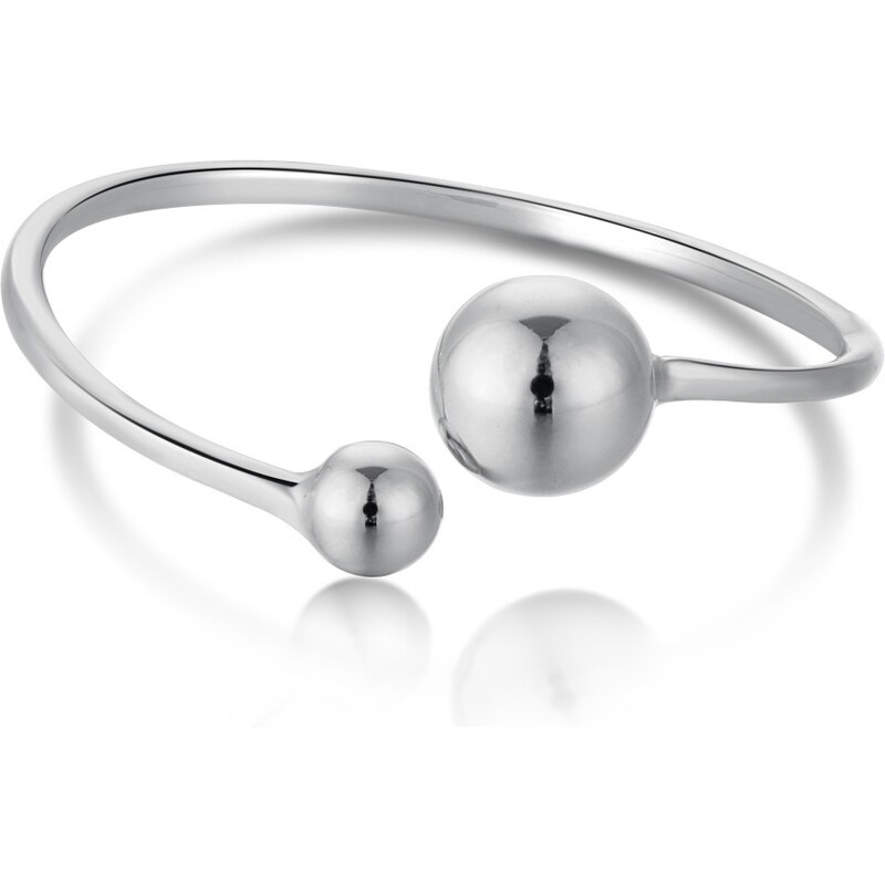 Nastavitelný stříbrný prsten s kuličkami - Meucci SYR037