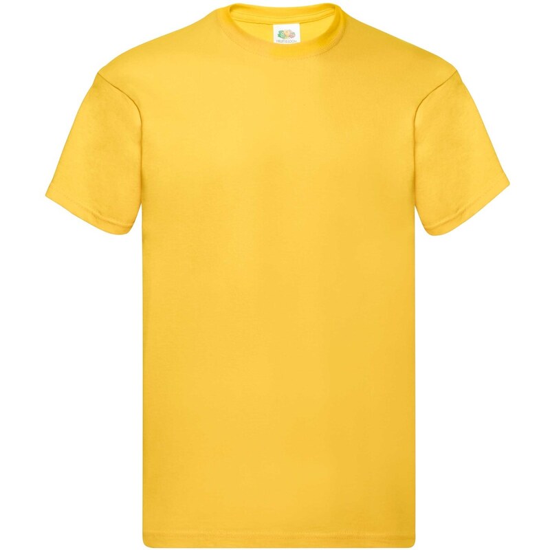 Original Fruit of the Loom Men's Yellow T-Shirt