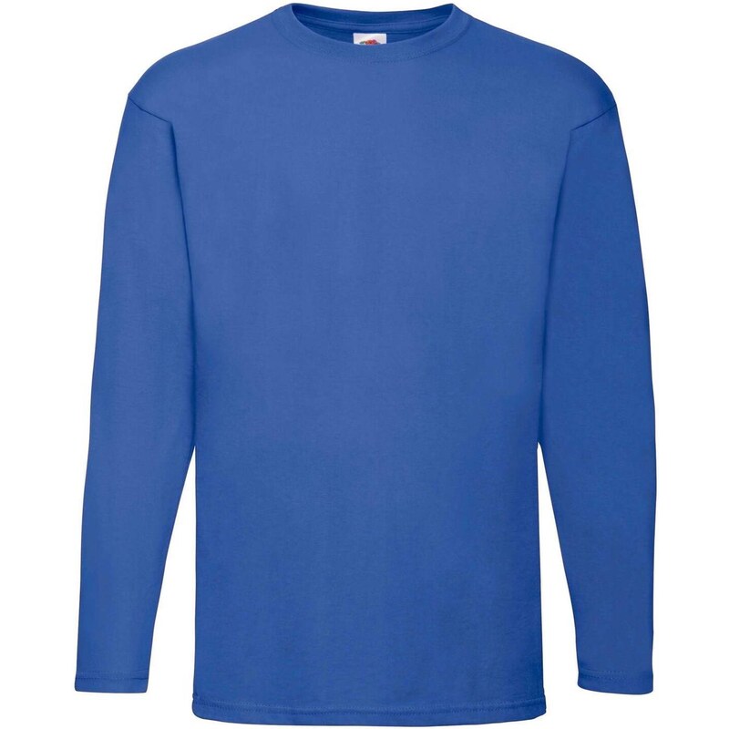 Blue Valueweight Mens Long Sleeve T-shirt Fruit of the Loom