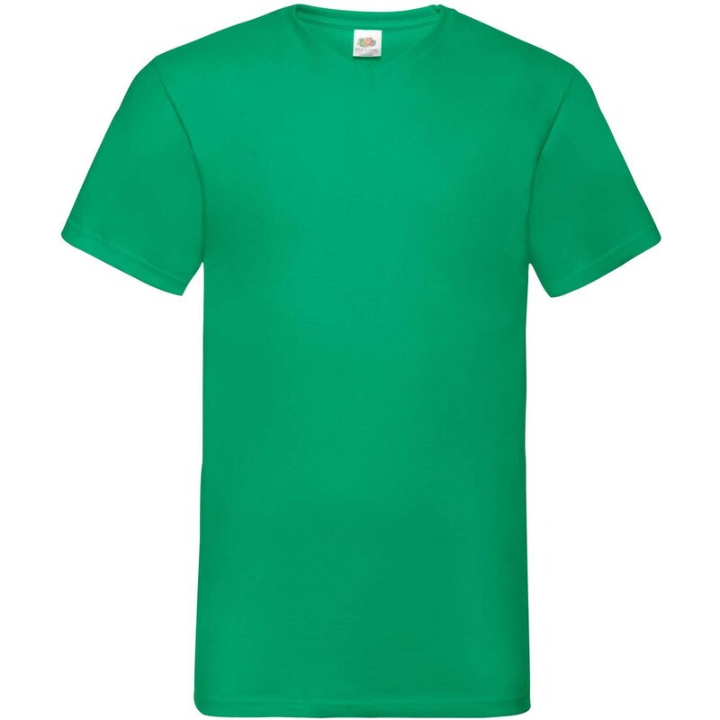 Zielona koszulka męska Valueweight V-Neck Fruit of the Loom