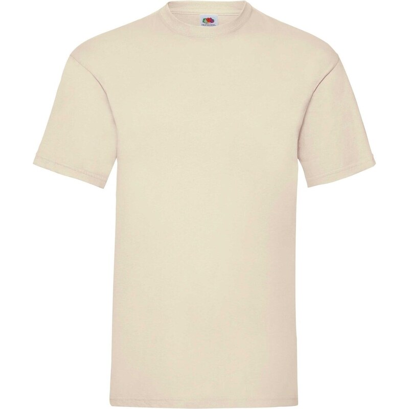 Beige Mens T-shirt Valueweight Fruit of the Loom