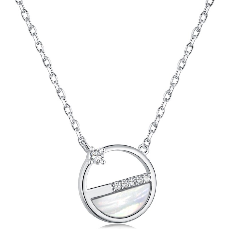 Stříbrný náhrdelník s kroužkem - Meucci SYN013