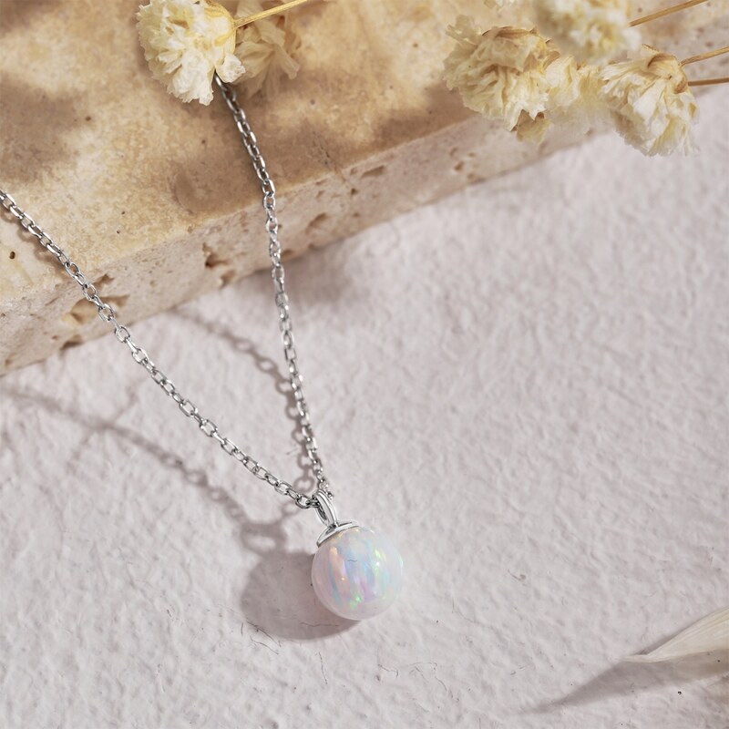 Stříbrný náhrdelník s opálem - Meucci SYN024