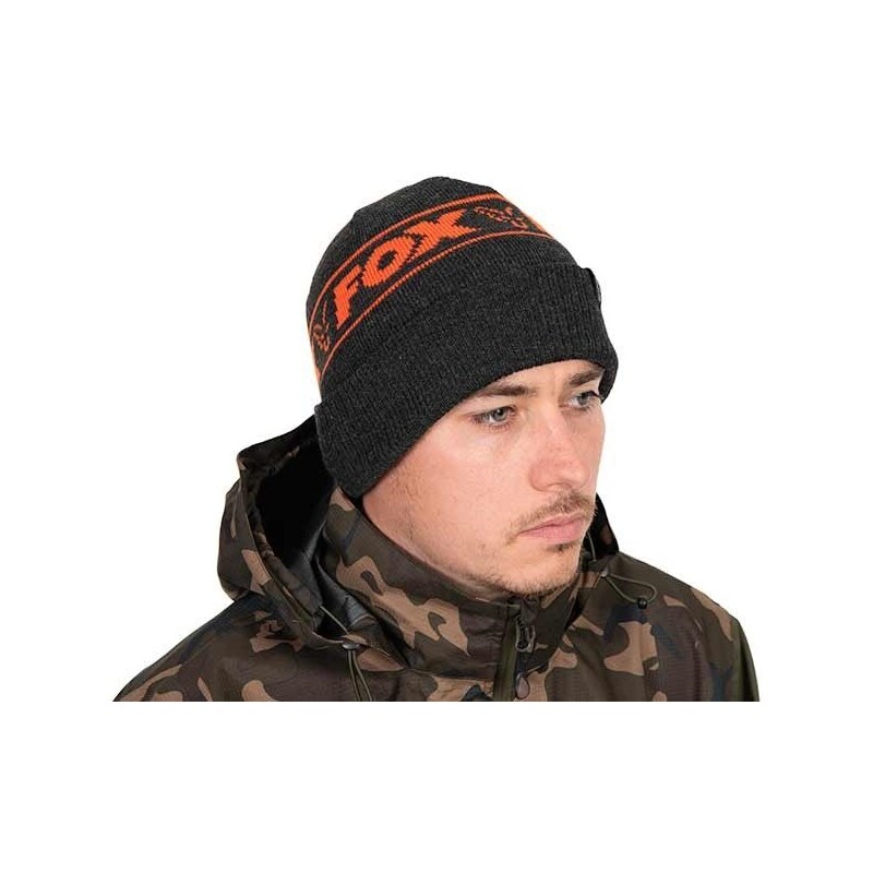 Fox Čepice Collection Beanie Hat Black Orange